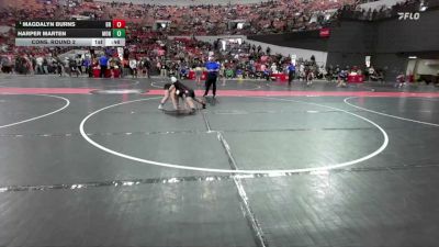 120 lbs Cons. Round 2 - Harper Marten, Mondovi/Eleva-Strum vs Magdalyn Burns, Bad River