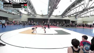 59 lbs Rr Rnd 3 - Myles Miller, Wrecking Crew Wrestling Academy vs Cole Appello, Revival Blue K-3