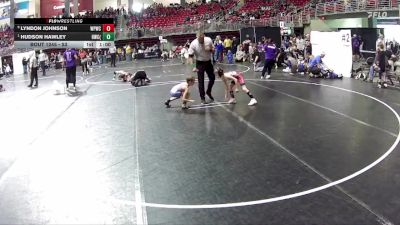 53 lbs Quarterfinal - Hudson Hawley, Hawks Wrestling Club (Lincoln) vs Lyndon Johnson, West Point Wrestling Club