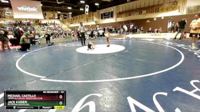 45 lbs 1st Place Match - Jace Kaiden, Peterson Grapplers vs Michael Castillo, Temecula Valley Wrestling Club