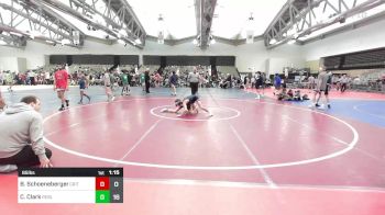 85 lbs Rr Rnd 1 - Benjamin Schoeneberger, Grit Mat Club vs Cayden Clark, Rebellion