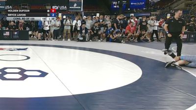 120 lbs Cons. Rd Of 128 - Holden Dufour, Alaska vs Bryce Lavoie, Texas