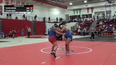 235 lbs Semifinal - Alivia Irvine, Camanche vs O`livia Seay, Wahlert Catholic