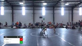 70 lbs Quarterfinal - Cole Speer, Team Grind House vs Kash Long, Bear Cave