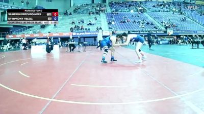 180 lbs Quarters & 1st Wb (16 Team) - Saiheron Preciado-meza, University Of The Cumberlands vs Symphony Veloz, Oklahoma City University