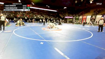 215 Class 3 lbs Semifinal - Cole Johnson, Platte County vs Haze Middleton, Smithville