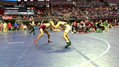 1A-132 lbs Cons. Round 3 - Cole Scamman, Shenandoah vs Landan Frost, Wapsie Valley