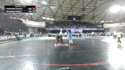 Girls 2A 235 lbs Cons. Round 3 - Ma`Ressa Gibson, Hudson`s Bay (Girls) vs Cearoose Ceasar, Washington (Girls)
