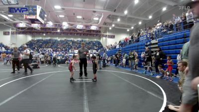 49 lbs Consi Of 16 #2 - Samheer Taylor, Mustang Bronco Wrestling Club vs Cade West, Pawnee Peewee Wrestling