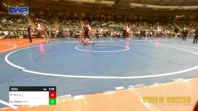 90 lbs Quarterfinal - Piper Fry, BullTrained vs Kylee Ooton, Prodigy Elite Wrestling