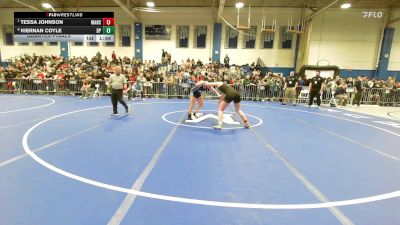 145 lbs Quarterfinal - Tessa Johnson, Mansfield vs Kiernan Coyle, Bristol-Plymouth