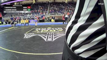 Girls-100 lbs Cons. Round 2 - Makaylin Fall, Vassar Hs Girls vs Jasmine Sayan, Birch Run Hs Girls