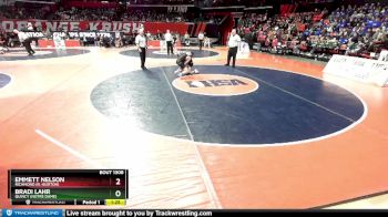 1A 144 lbs Cons. Round 3 - Emmett Nelson, Richmond (R.-Burton) vs Bradi Lahr, Quincy (Notre Dame)