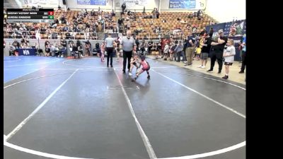 55 lbs Cons. Round 1 - Destiny Victory Wren, Bomber Wrestling Club vs Aurora Simmons, Western Brown Youth Wrestling