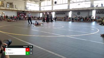 90 lbs Round 4 (6 Team) - Kendall Moe, Indiana INFERNO GOLD vs Morgan Hyland, Team Pennsylvania