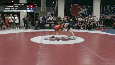 55 kg Champ. Rd Of 64 - Colton Wyller, Illinois vs Mason Schlaht, Monster Garage Wrestling
