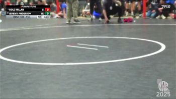 142 lbs Champ. Round 1 - Jeremy Anderson, Folsom Middle School vs Cole Millan, Delta