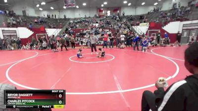 57-58 lbs Round 2 - Charles Pitcock, Center Grove WC vs Bryor Daggett, Western WC