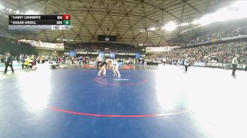 Girls 2A 155 lbs Quarterfinal - Casey Lehnertz, Ridgefield (Girls) vs Hailee Orgill, Deer Park (Girls)