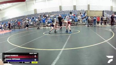 119 lbs Champ. Round 1 - Aidan Marecic, MI vs Joshua Mitcham, PA