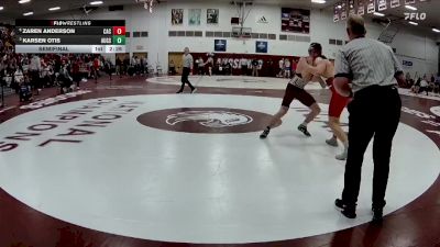 157 lbs Semifinal - Zaren Anderson, Carthage College vs Karsen Otis, Augsburg