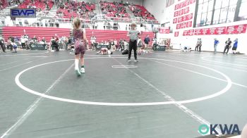 73 lbs Quarterfinal - Dylan Dyer, Cyclone Wrestling Club vs Kaceleigh Taylor, Harrah Little League Wrestling