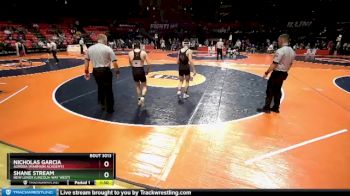 3A 113 lbs Champ. Round 1 - Nicholas Garcia, Aurora (Marmion Academy) vs Shane Stream, New Lenox (Lincoln-Way West)