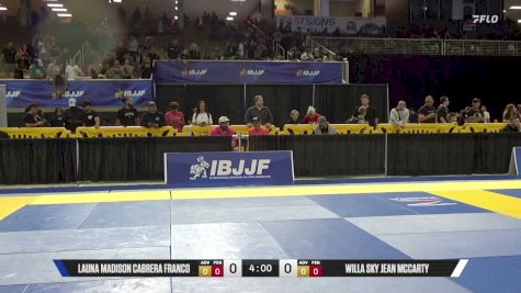 Launa Madison Cabrera Franco vs Willa Sky Jean McCarty 2026 Pan Kids Jiu-Jitsu IBJJF Championship