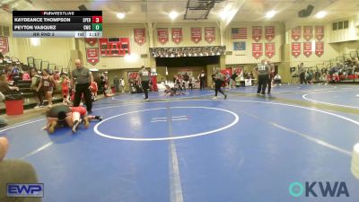 115 lbs Rr Rnd 3 - Kaydeance Thompson, Sperry Wrestling Club vs Peyton Vasquez, Claremore Wrestling Club