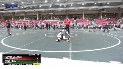 105 lbs Semifinal - River Neal, Blue Pride vs Matteo Villegas, Kansas Young Guns