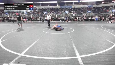 100 lbs Semifinal - Benjamin Fobert, Big Game Wrestling Club vs Ej Turner Jr, Hurricane Wrestling Academy