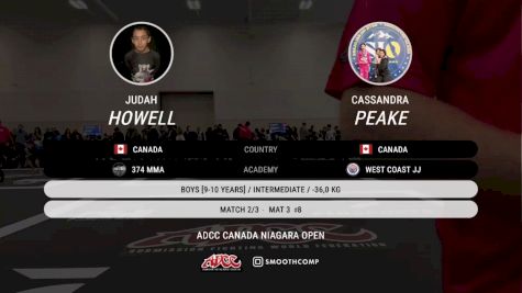 Cassandra Peake vs Judah Howell 2025 ADCC Niagara Open