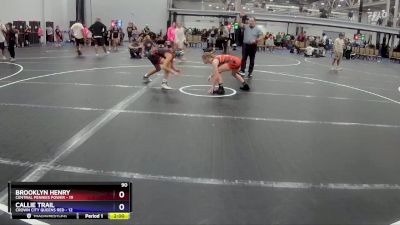 90 lbs Placement (4 Team) - Brooklyn Henry, Central Pennies Power vs Callie Trail, Crown City Queens Red