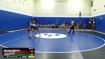 130 lbs Cons. Round 2 - WILLIAM EDGERTON, Wasilla High School vs Jace Gilliam, Soldotna