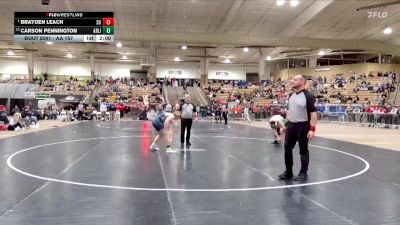 AA 157 lbs Semifinal - Brayden Leach, Summit High School vs Carson Pennington, Arlington High School