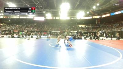 5A 165 lbs Champ. Round 1 - Garrett Larsen, Wood River vs Fabian Dechbeau, Nampa