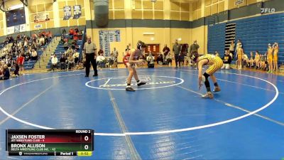 90 lbs Round 2 (8 Team) - Bronx Allison, Delta Wrestling Club Inc. vs Jaxsen Foster, Jet Wrestling Club