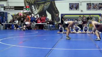 215 lbs Semifinal - Kyler Sallis, Don Bosco vs Carter Eddy, Independence