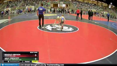 63 lbs Quarterfinal - Bradley Bryson, Cowboy Mat Club vs West Prescott, Moses Lake Wrestling Club