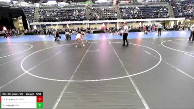 7th - 8th grade - 123 Champ. Round 2 - Hayden Wessel, Moen Wrestling Academy vs Isaac Lucero Jr., Big Game Wrestling Club