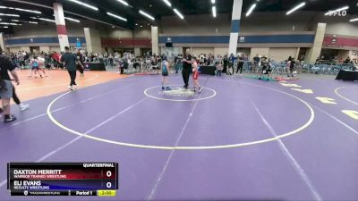 92 lbs Quarterfinal - Daxton Merritt, Warrior Trained Wrestling vs Eli Evans, ReZults Wrestling