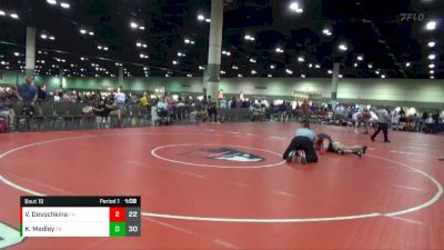 145 lbs Round 5 (8 Team) - Viktoriya Devochkina, Sunbear Wrestling vs Kayleigh Medley, Indiana Ice