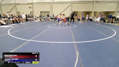 100 lbs Placement Matches (8 Team) - Brayden Hill, Kansas Blue vs Kason Palser, Nebraska