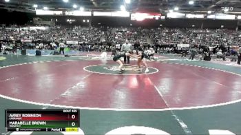 114 lbs Champ. Round 3 - Avrey Robinson, LaGrande vs Marabelle Brown, Wasatch