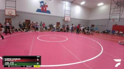 205 lbs Round 4 (6 Team) - Curtis Charles, BB Wrestling vs Cael Dye, Kansas Silver