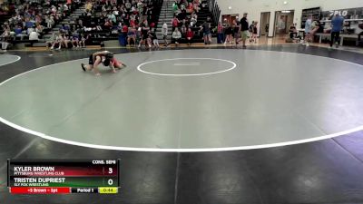 90 lbs Cons. Semi - Kyler Brown, Pittsburg Wrestling Club vs Tristen Dupriest, Sly Fox Wrestling