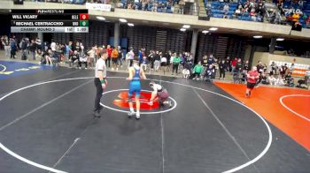 150 lbs Champ. Round 2 - Michael Centracchio, Niles Notre Dame vs Will Vicary, Unattached