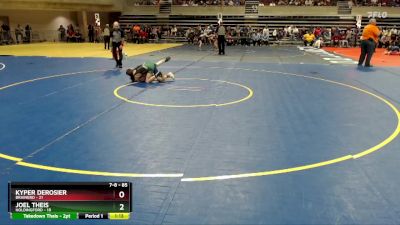 85 lbs Quarterfinal - Kyper DeRosier, Brainerd vs Joel Theis, Holdingford