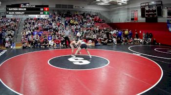 121 lbs Quarterfinal - Alex Kinsley, Albert Gallatin Hs vs Kayden Braun, Freedom Area Hs