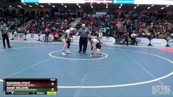 152G 1st Place Match - Kiann Williams, Student Wrestling Development Program vs Savannah Stout, South Anchorage High School